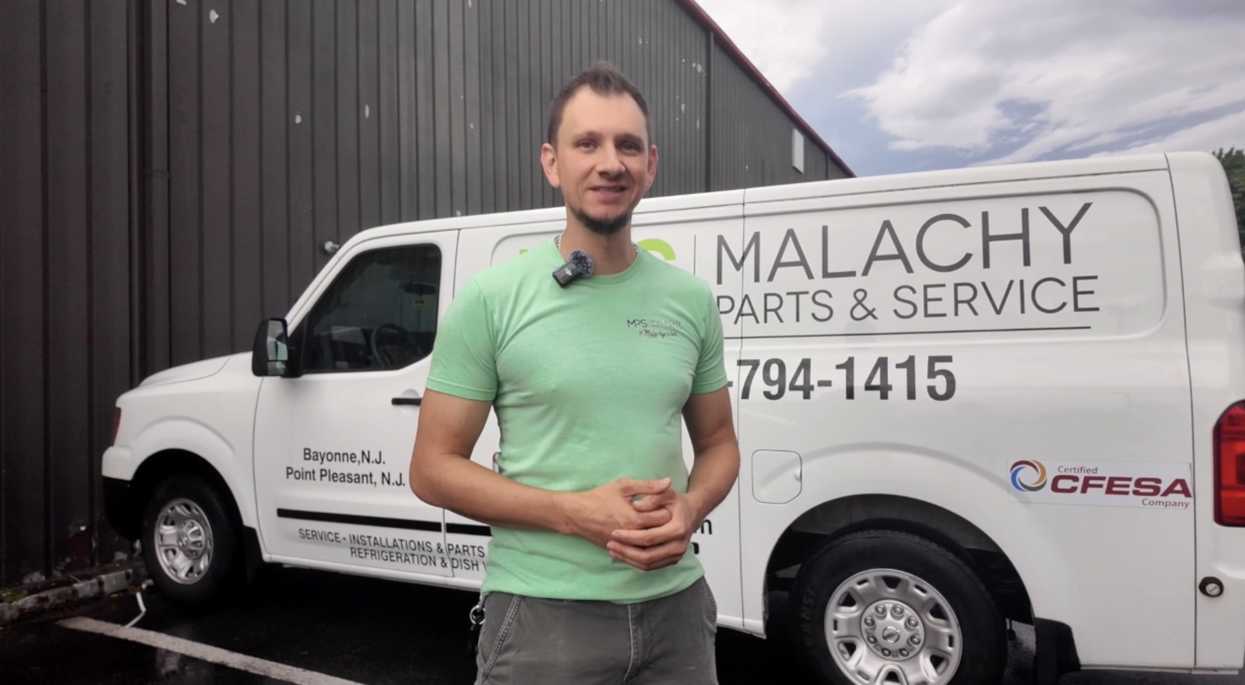 Malachy technician in the field