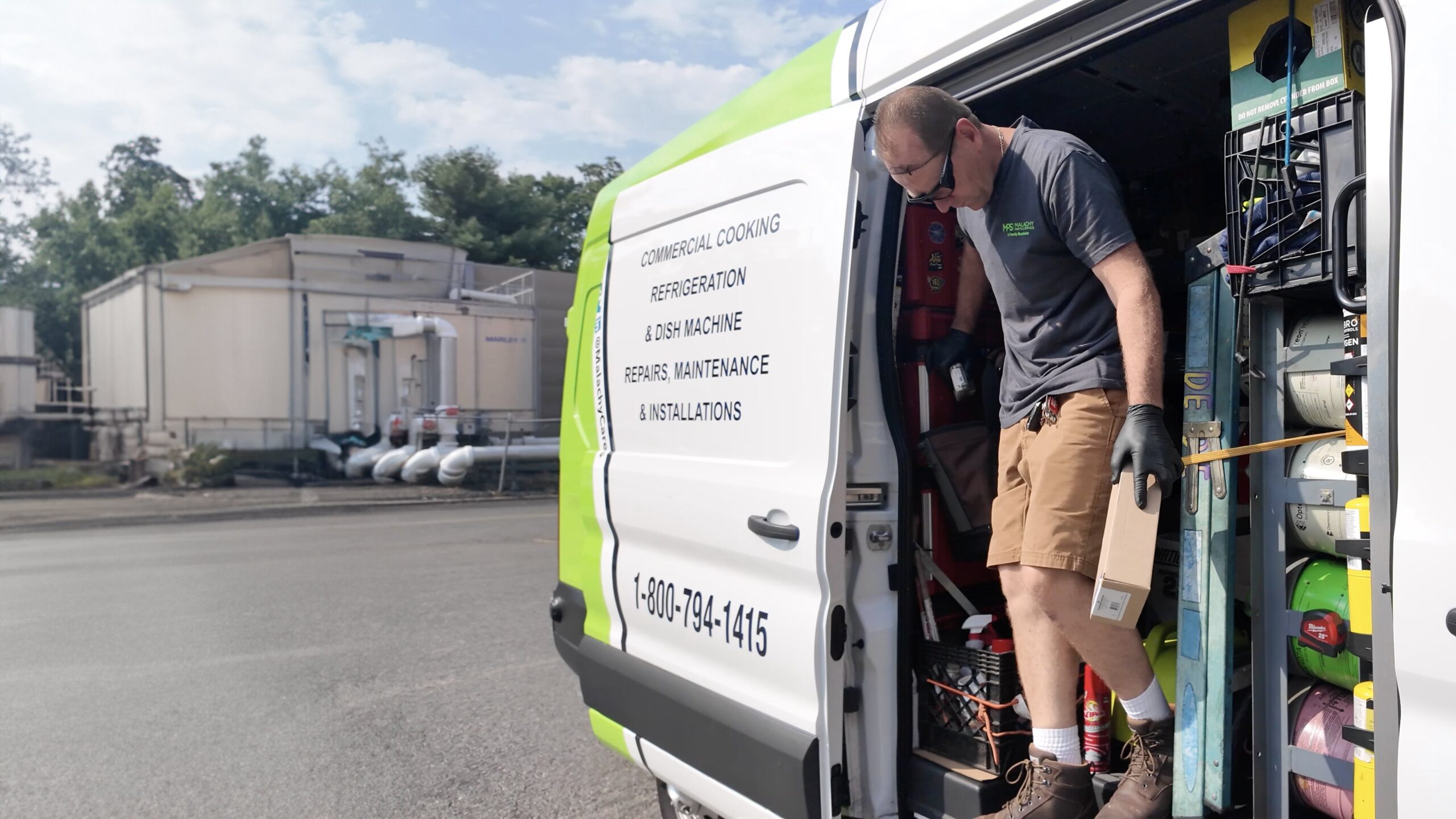 Malachy technician in the field